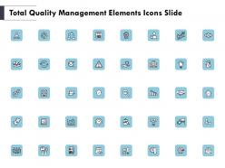 Total quality management elements icons slide threat powerpoint slides
