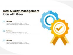 Total quality management icon with gear