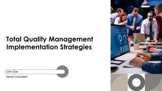Total Quality Management Implementation Strategies PPT Mockup AT