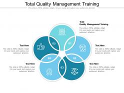 Total quality management training ppt powerpoint presentation icon maker cpb