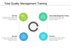 Total quality management training ppt powerpoint presentation layouts cpb