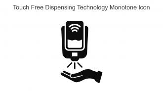 Touch Free Dispensing Technology Monotone Icon In Powerpoint Pptx Png And Editable Eps Format