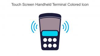 Touch Screen Handheld Terminal Colored Icon In Powerpoint Pptx Png And Editable Eps Format