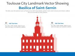 Toulouse city landmark vector showing basilica of saint sernin powerpoint presentation ppt template