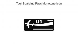 Tour Boarding Pass Monotone Icon In Powerpoint Pptx Png And Editable Eps Format