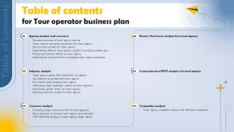 Tour Operator Business Plan Powerpoint Presentation Slides Appealing Captivating