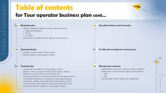 Tour Operator Business Plan Powerpoint Presentation Slides Informative Captivating
