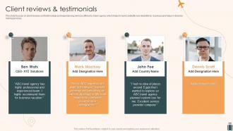 Tourism And Travel Company Profile Client Reviews And Testimonials