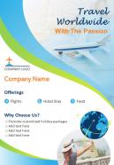 Tourism business flyer two page brochure template