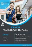 Tourism company flyer two page brochure template
