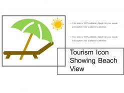Tourism icon showing beach view