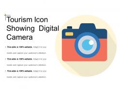 Tourism icon showing digital camera