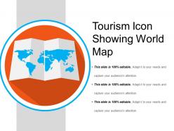 Tourism icon showing world map