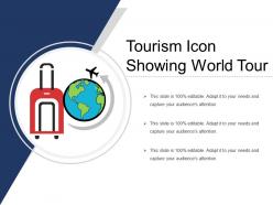 Tourism icon showing world tour