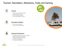 Tourism recreation attractions clubs and gaming strategy hospitality management ppt model