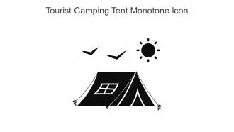 Tourist Camping Tent Monotone Icon In Powerpoint Pptx Png And Editable Eps Format