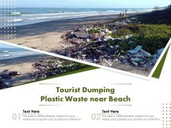 Tourist dumping plastic waste near beach