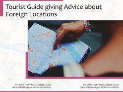 Tourist guide giving advice about foreign locations