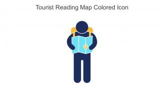 Tourist Reading Map Colored Icon In Powerpoint Pptx Png And Editable Eps Format