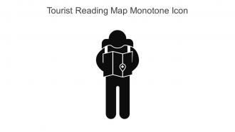 Tourist Reading Map Monotone Icon In Powerpoint Pptx Png And Editable Eps Format