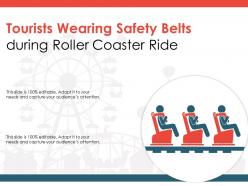 Tourists wearing safety belts during roller coaster ride