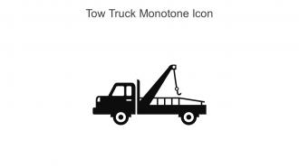 Tow Truck Monotone Icon In Powerpoint Pptx Png And Editable Eps Format