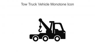 Tow Truck Vehicle Monotone Icon In Powerpoint Pptx Png And Editable Eps Format