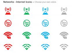 Tower no signal locked error in wifi ppt icons graphics