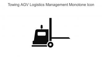 Towing AGV Logistics Management Monotone Icon In Powerpoint Pptx Png And Editable Eps Format