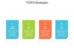 Tows strategies ppt powerpoint presentation portfolio deck cpb
