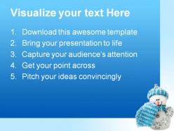 Toy christmas snowman festival powerpoint templates and powerpoint backgrounds 0311