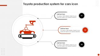 Toyota Production System For Cars Icon Ppt Template