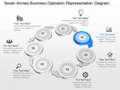 Tp seven arrows business operation representation diagram powerpoint template slide