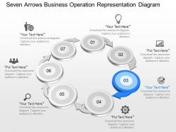 Tp seven arrows business operation representation diagram powerpoint template slide