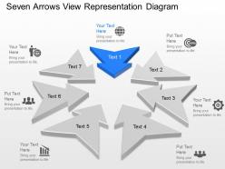 Tq seven arrows view representation diagram powerpoint template slide