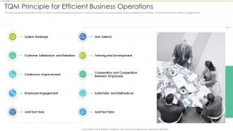 TQM Principle For Efficient Business Operations