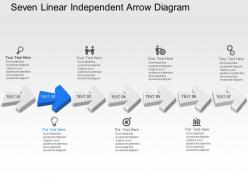 Tr seven linear independent arrow diagram powerpoint template slide
