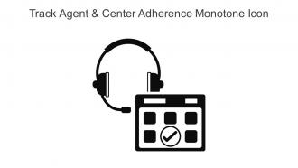 Track Agent And Center Adherence Monotone Icon In Powerpoint Pptx Png And Editable Eps Format