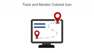 Track And Monitor Colored Icon In Powerpoint Pptx Png And Editable Eps Format