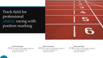 Track Field For Professional Athletic Racing With Position Marking