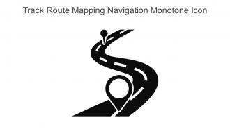 Track Route Mapping Navigation Monotone Icon In Powerpoint Pptx Png And Editable Eps Format