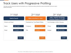Track users with progressive profiling fusion marketing experience ppt brochure
