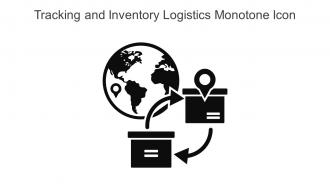 Tracking And Inventory Logistics Monotone Icon In Powerpoint Pptx Png And Editable Eps Format