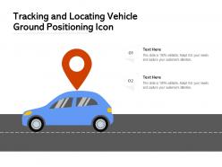 Tracking and locating vehicle ground positioning icon