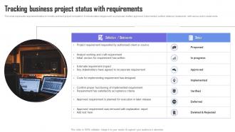 Tracking Business Project Status With Requirements