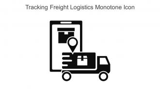 Tracking Freight Logistics Monotone Icon In Powerpoint Pptx Png And Editable Eps Format