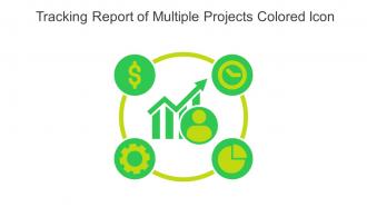 Tracking Report Of Multiple Projects Colored Icon In Powerpoint Pptx Png And Editable Eps Format