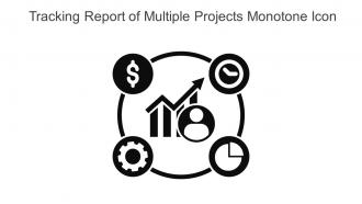 Tracking Report Of Multiple Projects Monotone Icon In Powerpoint Pptx Png And Editable Eps Format