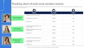 Tracking Sheet Of Each Team Member Actions Complete Guide Of Key Account Strategy SS V