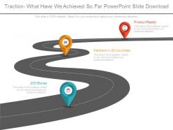Traction What Have We Achieved So Far Powerpoint Slide Download